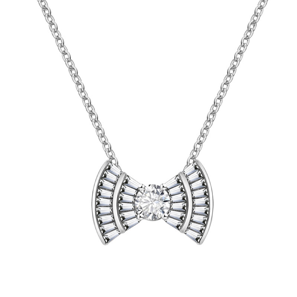 Bow CZ Necklace Set