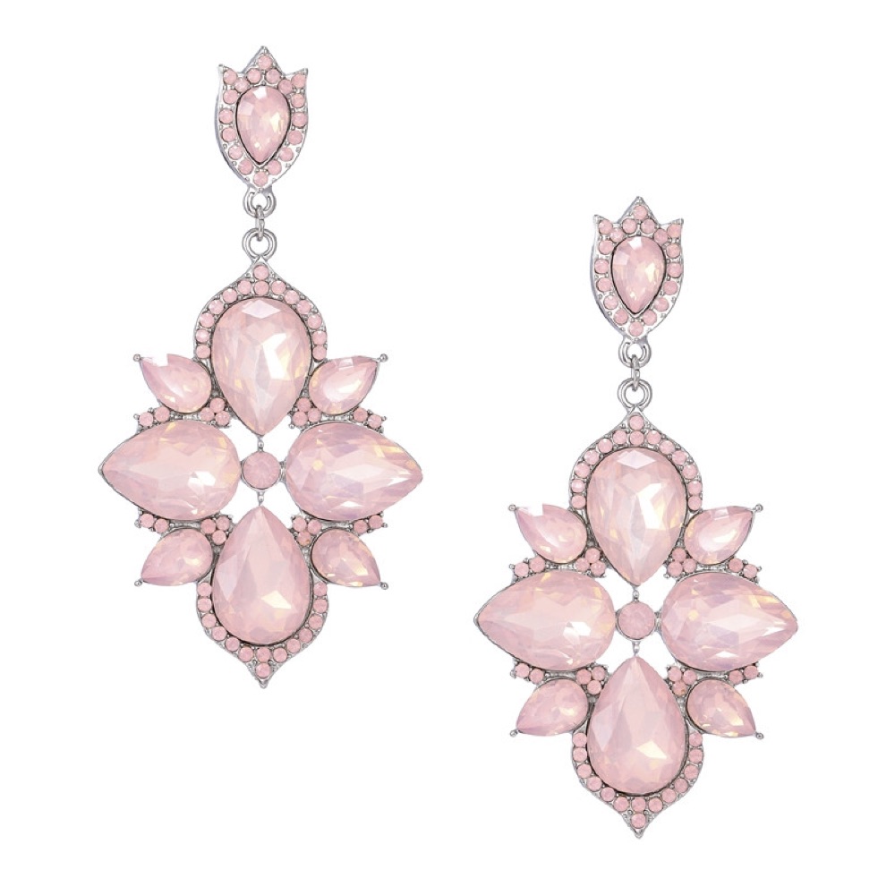 Homecoming Blush Pink Floral Earrings