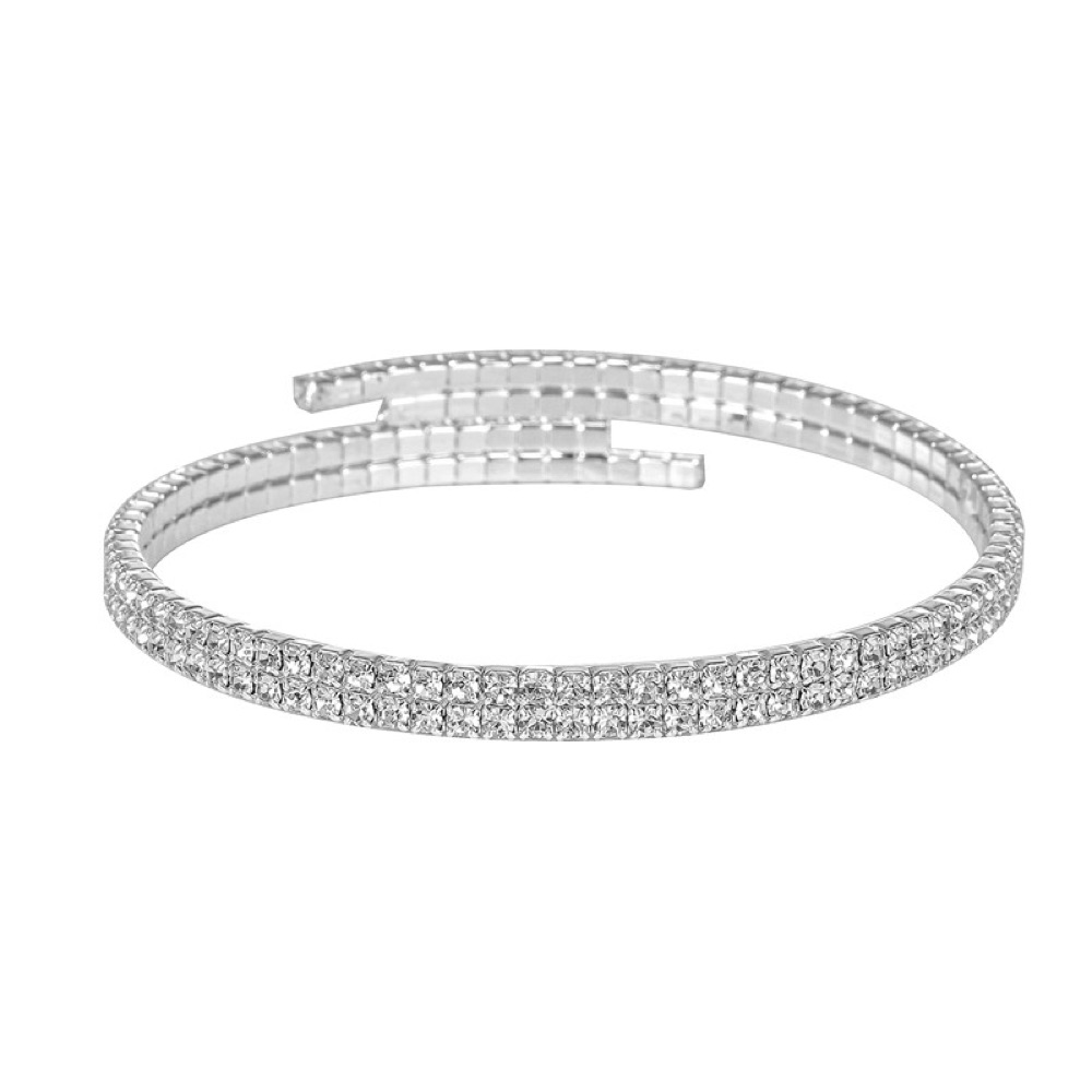 Minimal Crystal Cuff Bracelet