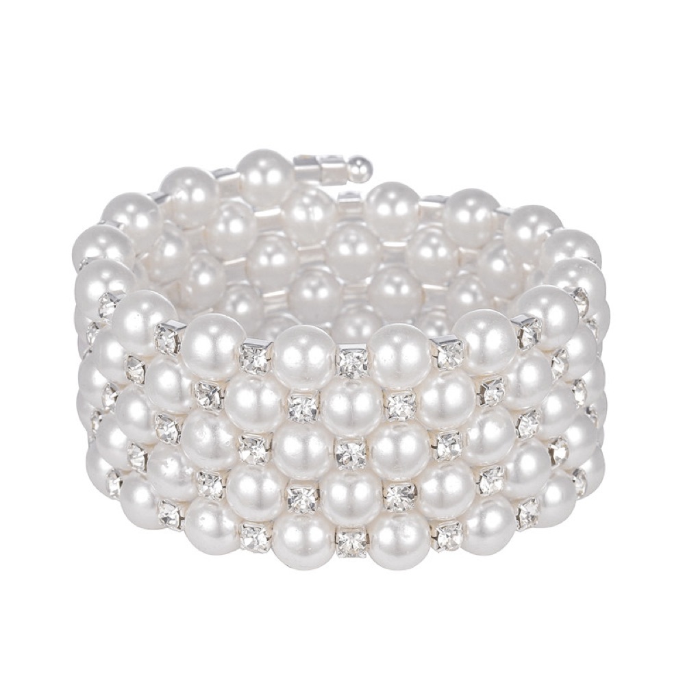 Multi Pearl Crystal Bracelet