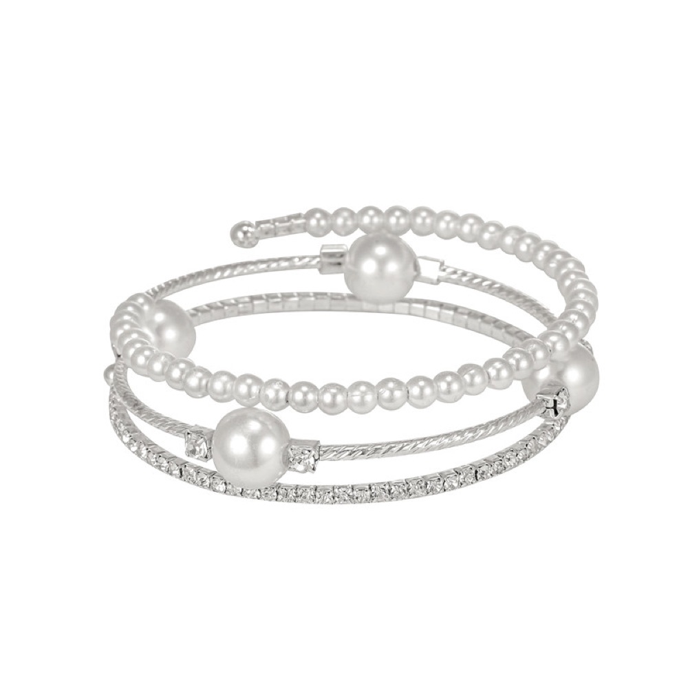 Pearl Crystal Layer Bracelet
