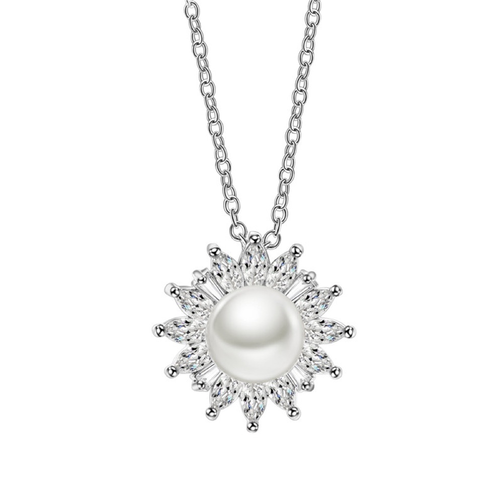 Pearl Sunburst Bridal Necklace Set