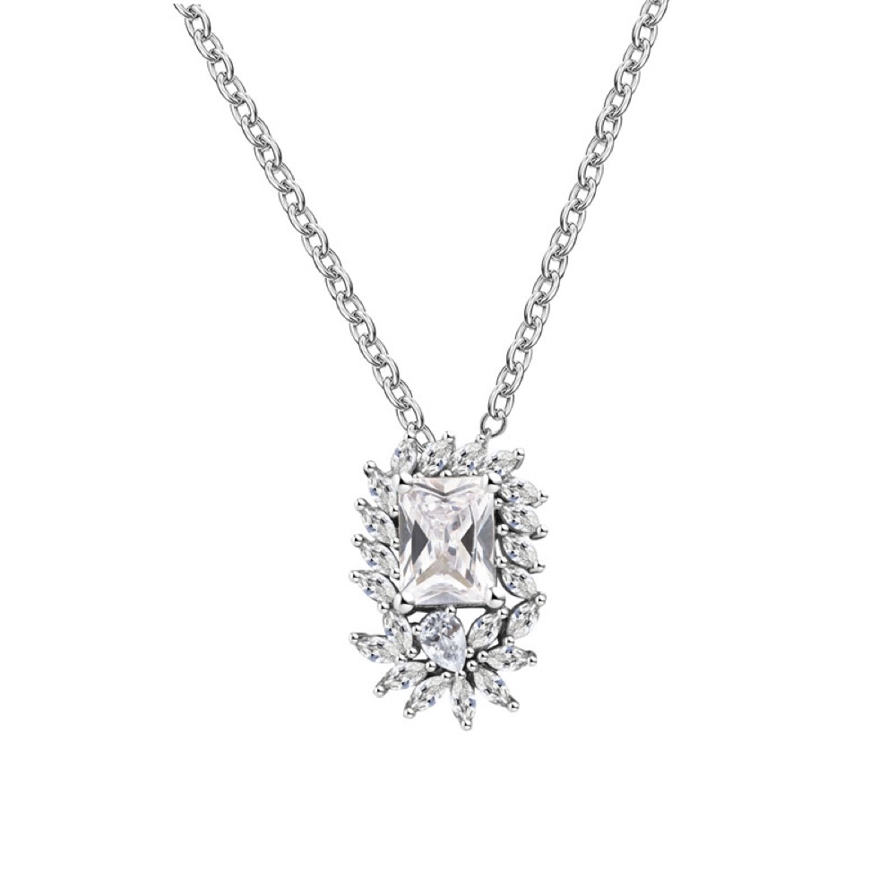 Square Leaf Formal Necklace Set