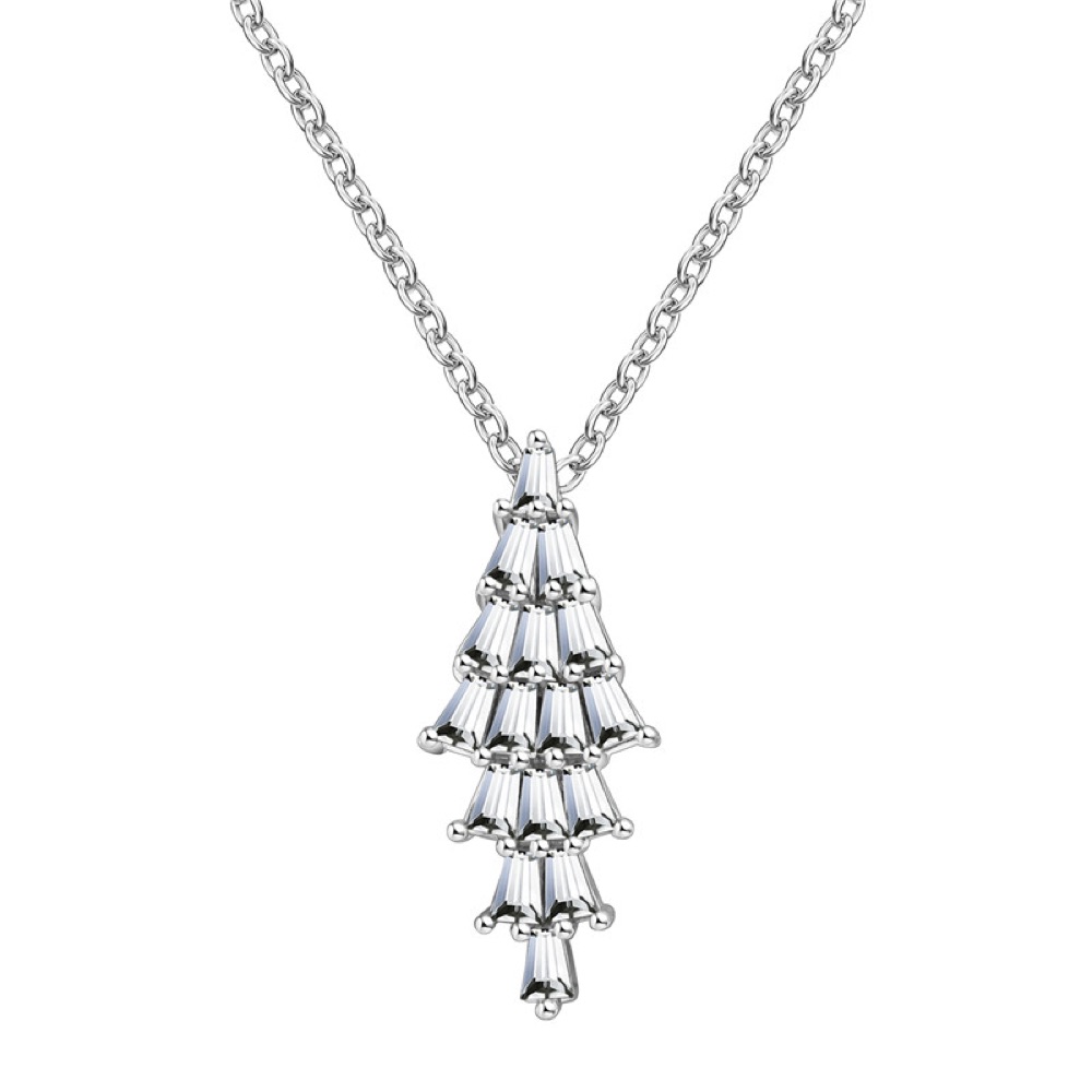 Tapered Baguette Drop Necklace Set