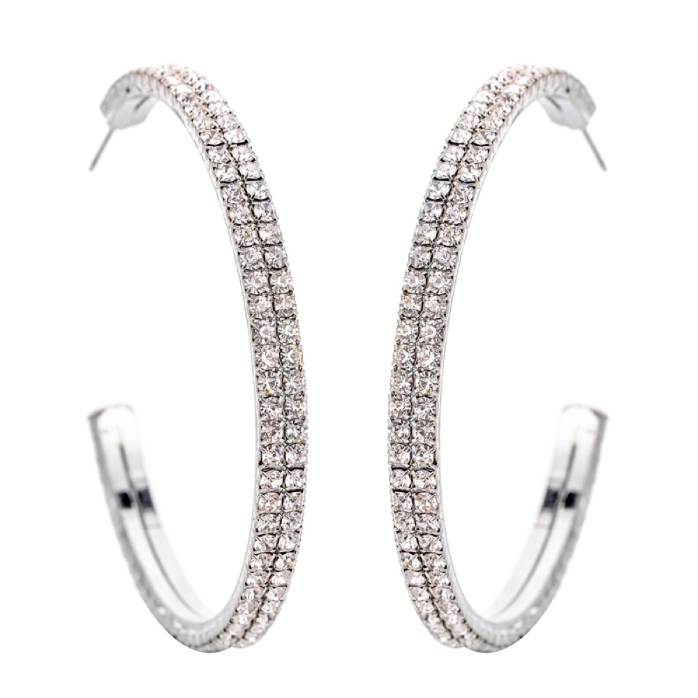 Wedding Guest Crystal Statement Earrings Style 02